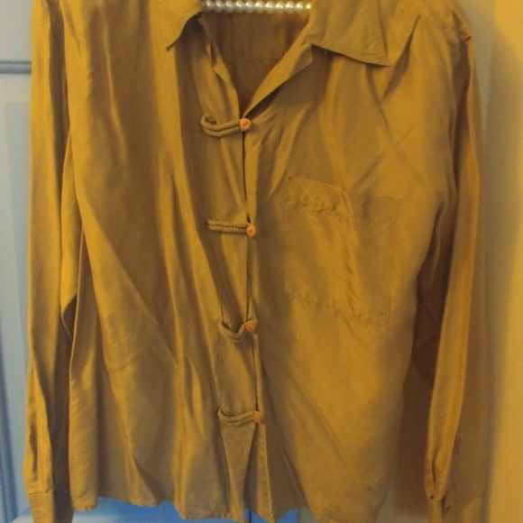 Ladies Silk Shirts Blouses Size L - Picture 3 of 3